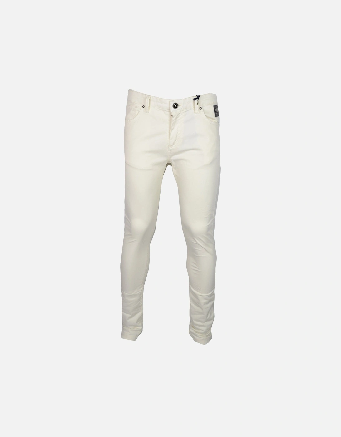 Cotton Slim Fit Off White Chino, 4 of 3