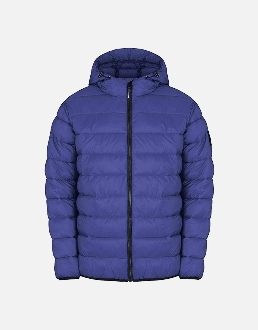 Frazier Nylon Zip Up Hooded Navy Puffer Jacket, 4 of 3