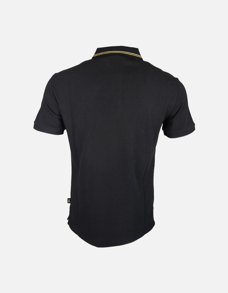 Cotton Stretch Black Polo