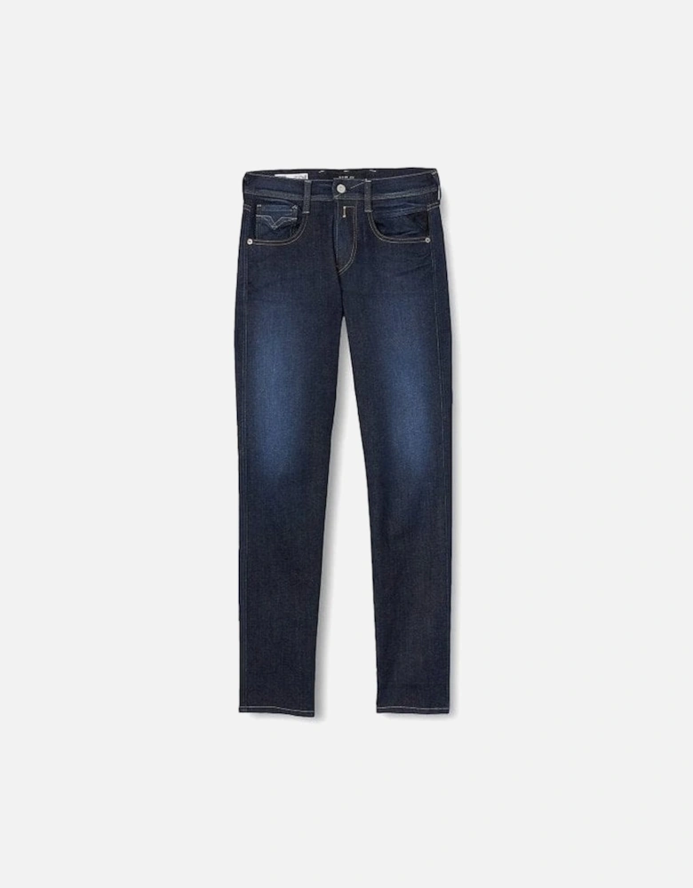 Anbass Hyperflex Dark Blue Vintage Wash Slim Jeans