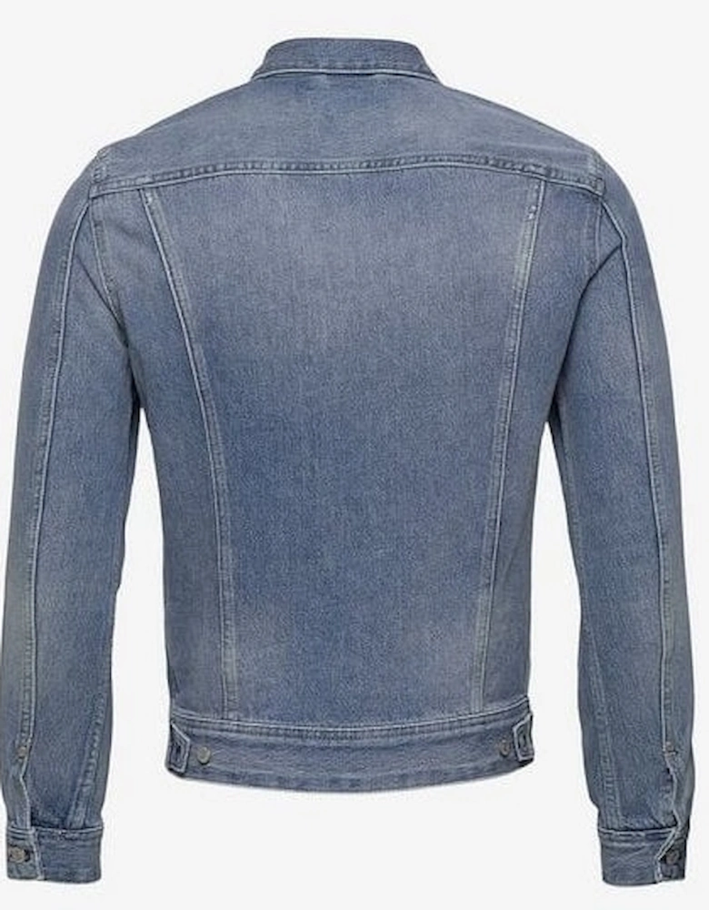 Cotton Slim Fit Light Blue Denim Jacket