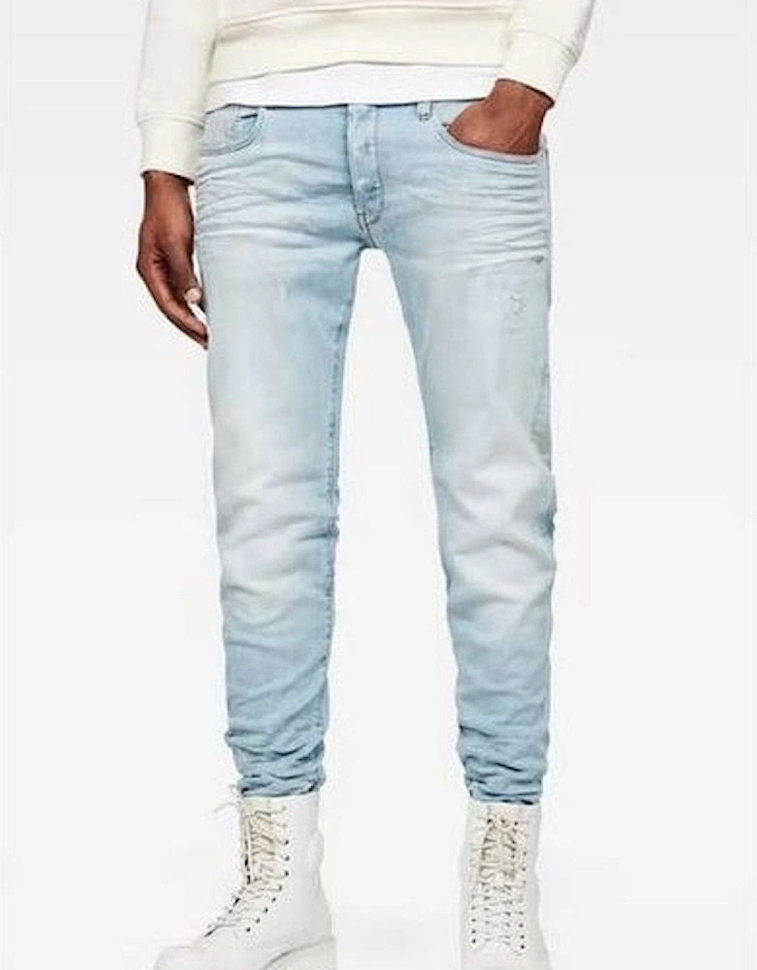 3310 Slim Elto Superstretch Aged Small Destroy Slim Fit Jeans, 4 of 3