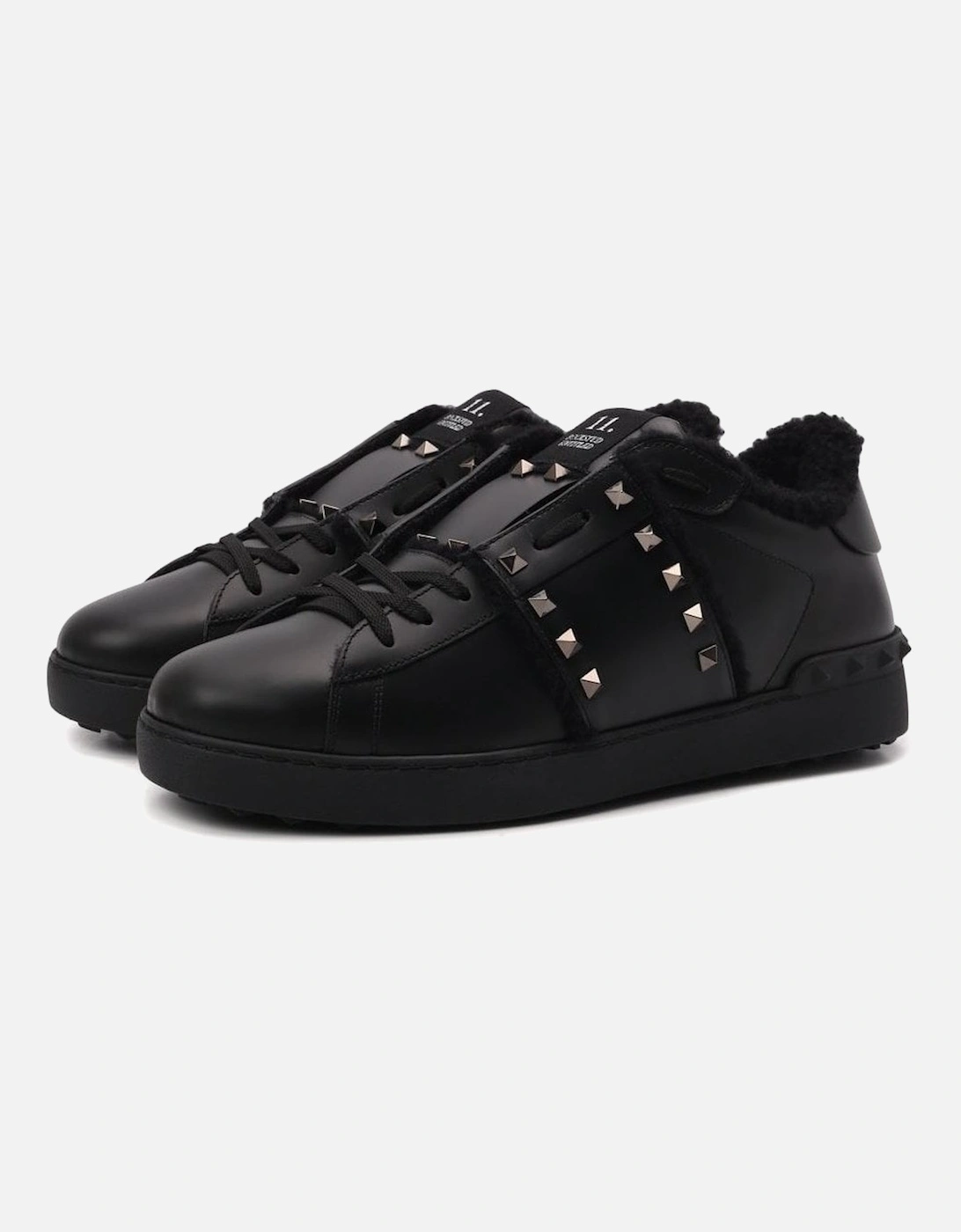 Low-Top Calfskin Rockstud Sneakers, 4 of 3