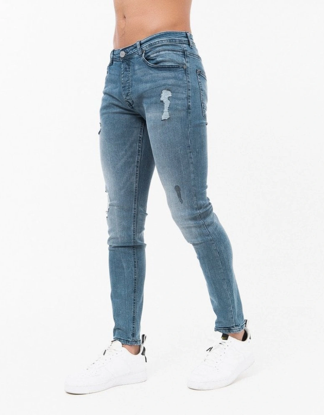 Blue Ripped Slim Fit Jeans, 3 of 2