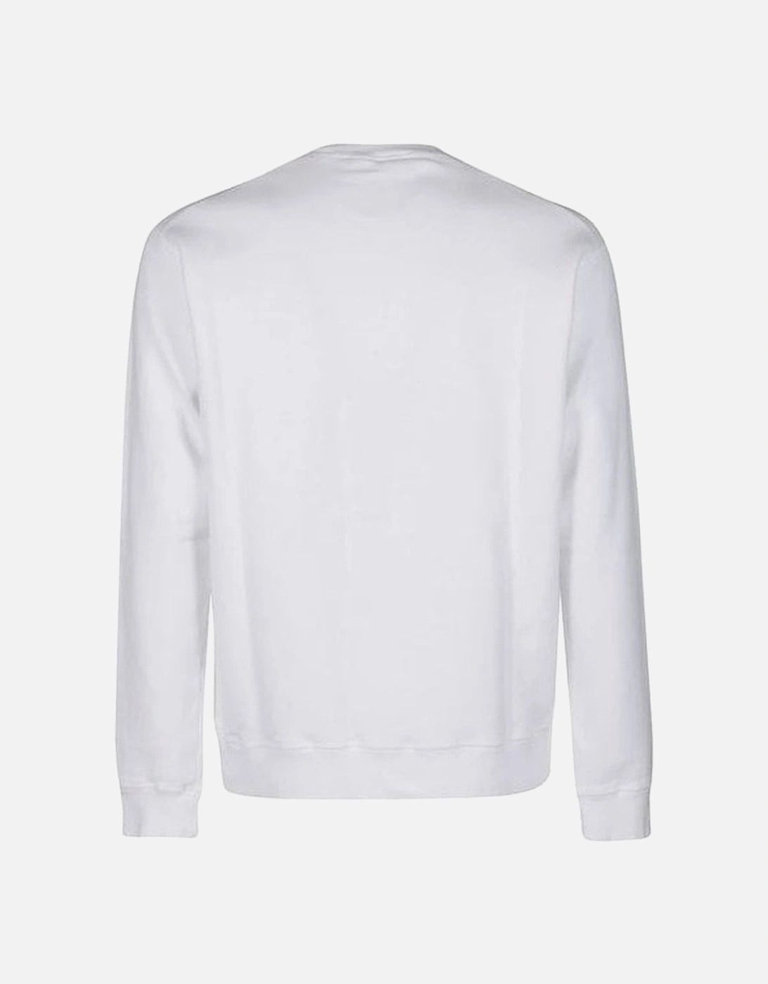 Cotton Printed Icon Logo White Sweatshirt