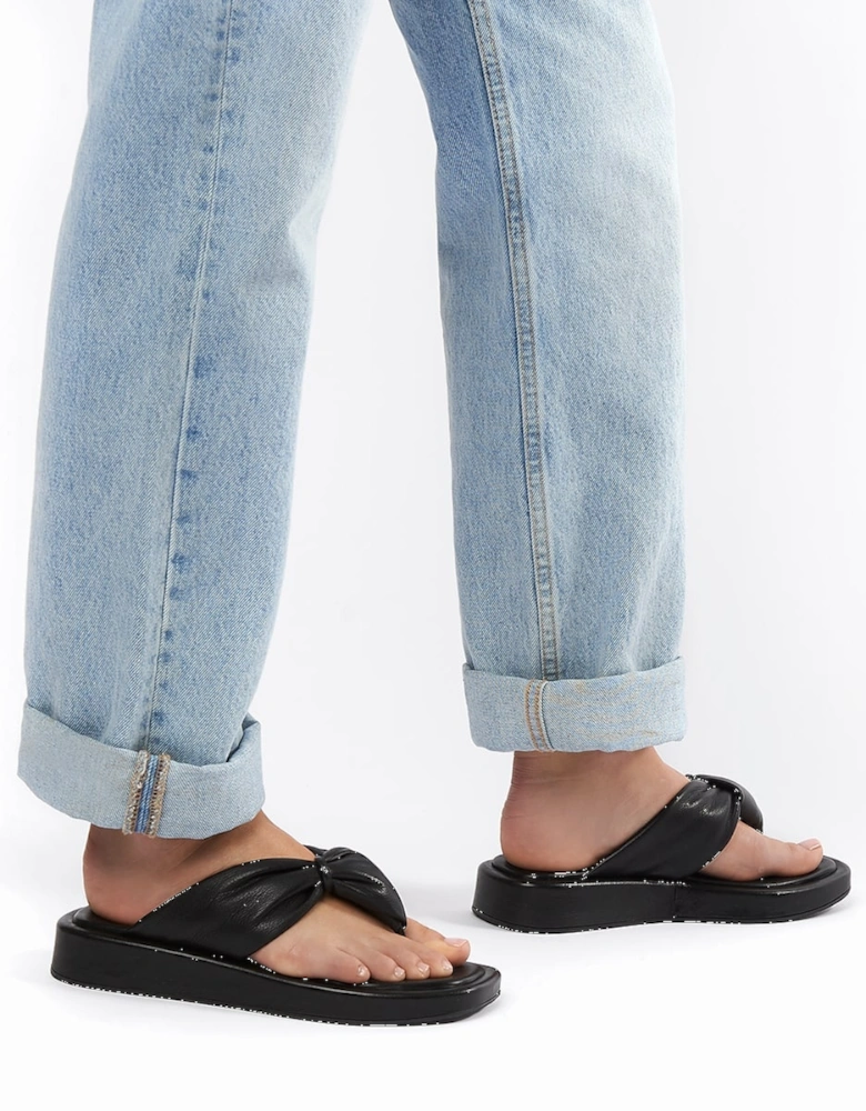 Ladies Landmark - Leather Toe-Post Sandals