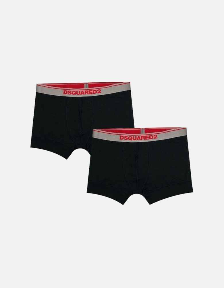 Underwear Mens 2 Pack Trunks Micromodal Black