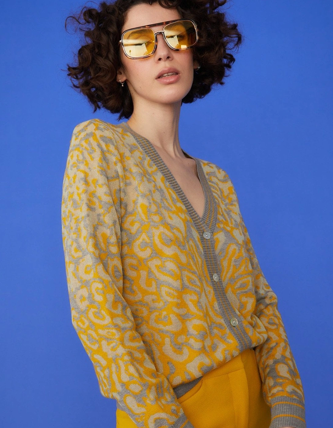 Eco-Friendly Banana Peel Cardigan in Yellow