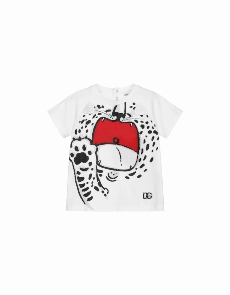 Baby Boys Paw T-Shirt White