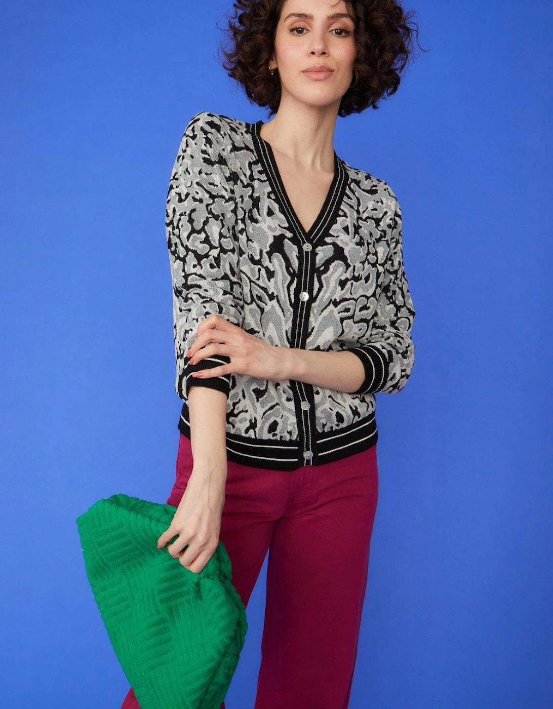 Eco-Friendly Banana Peel Cardigan in Black