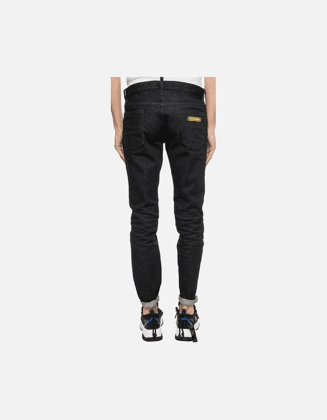 Cotton Slim Fit Black Faded Jeans