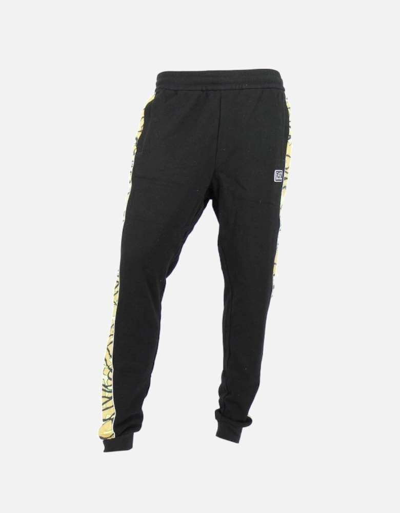 Slim Fit Camo Rubberised Logo Black Bottoms