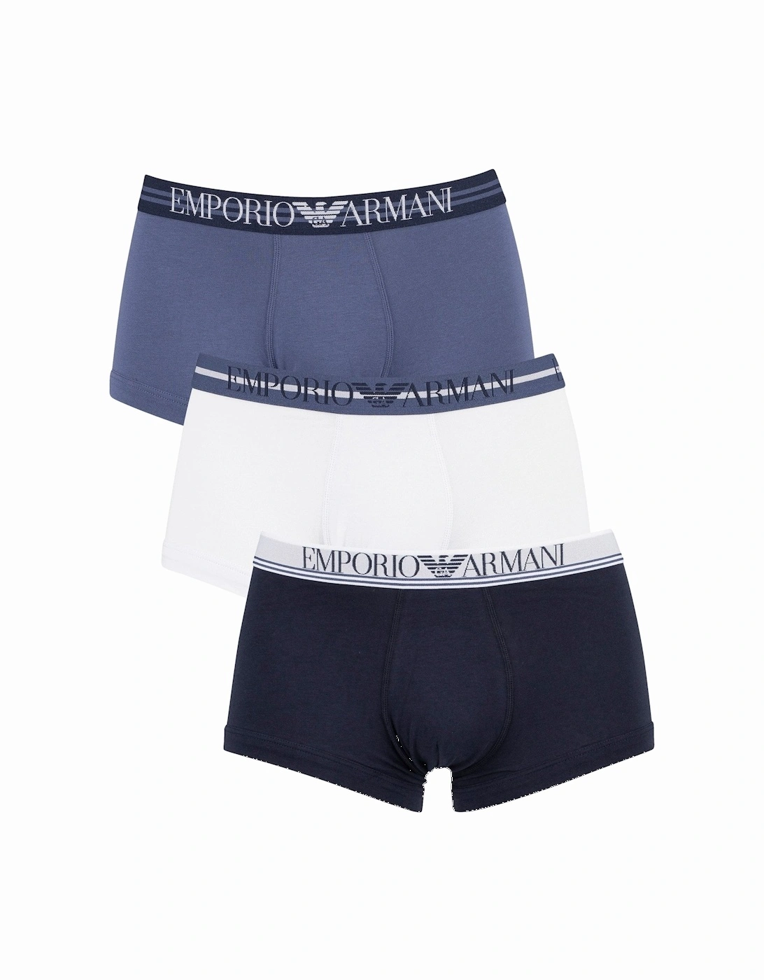 Cotton Blue/White/Black Trunks Boxer, 2 of 1