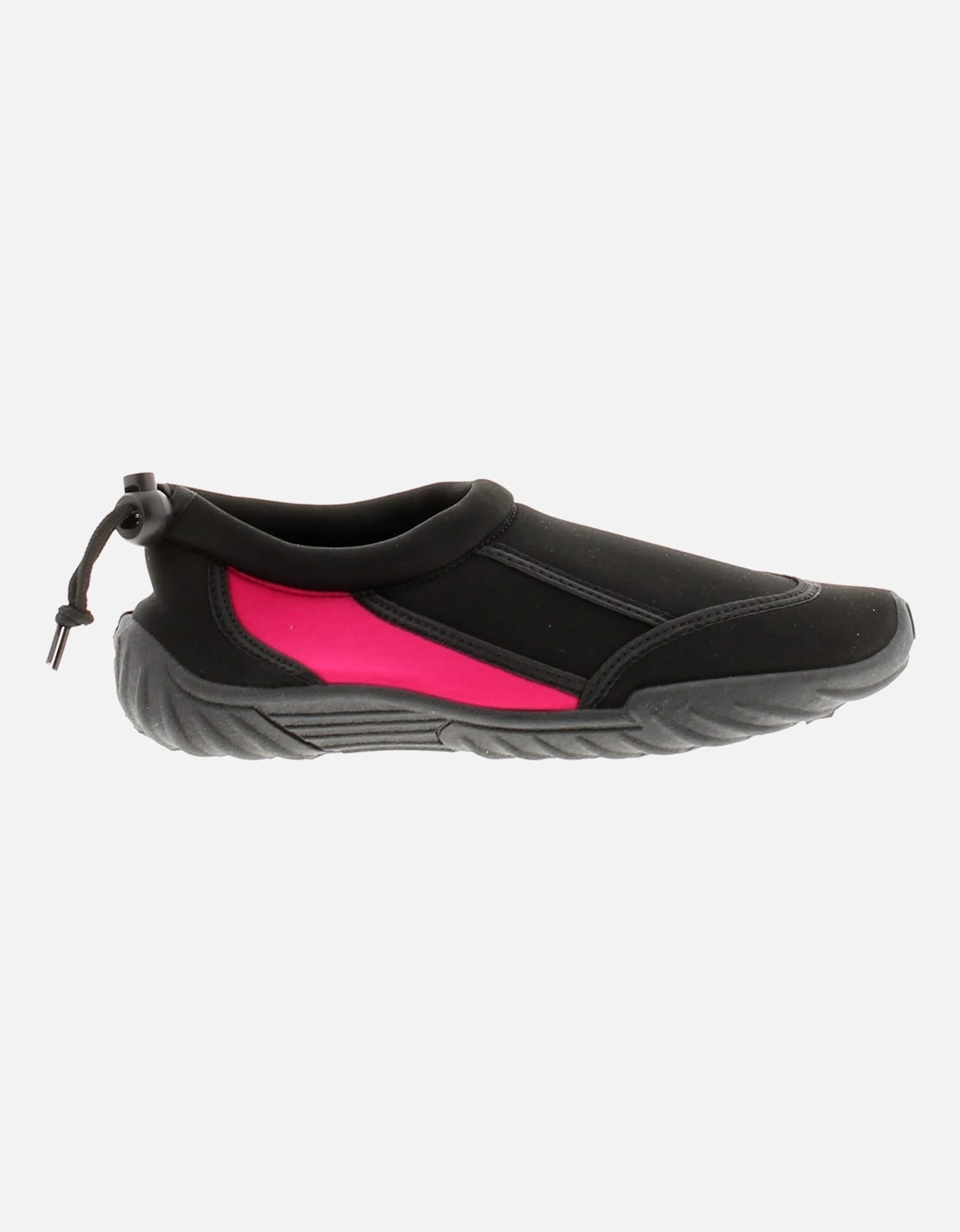 Womens Aqua Shoes Rockpool Slip On black pink UK Size