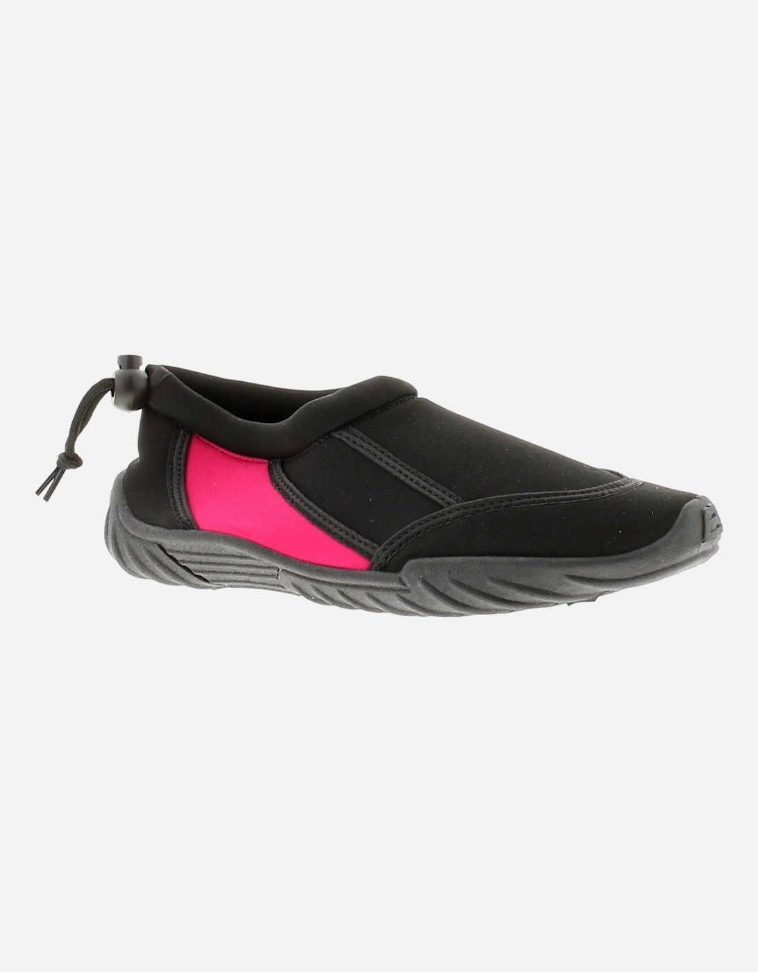 Womens Aqua Shoes Rockpool Slip On black pink UK Size, 6 of 5