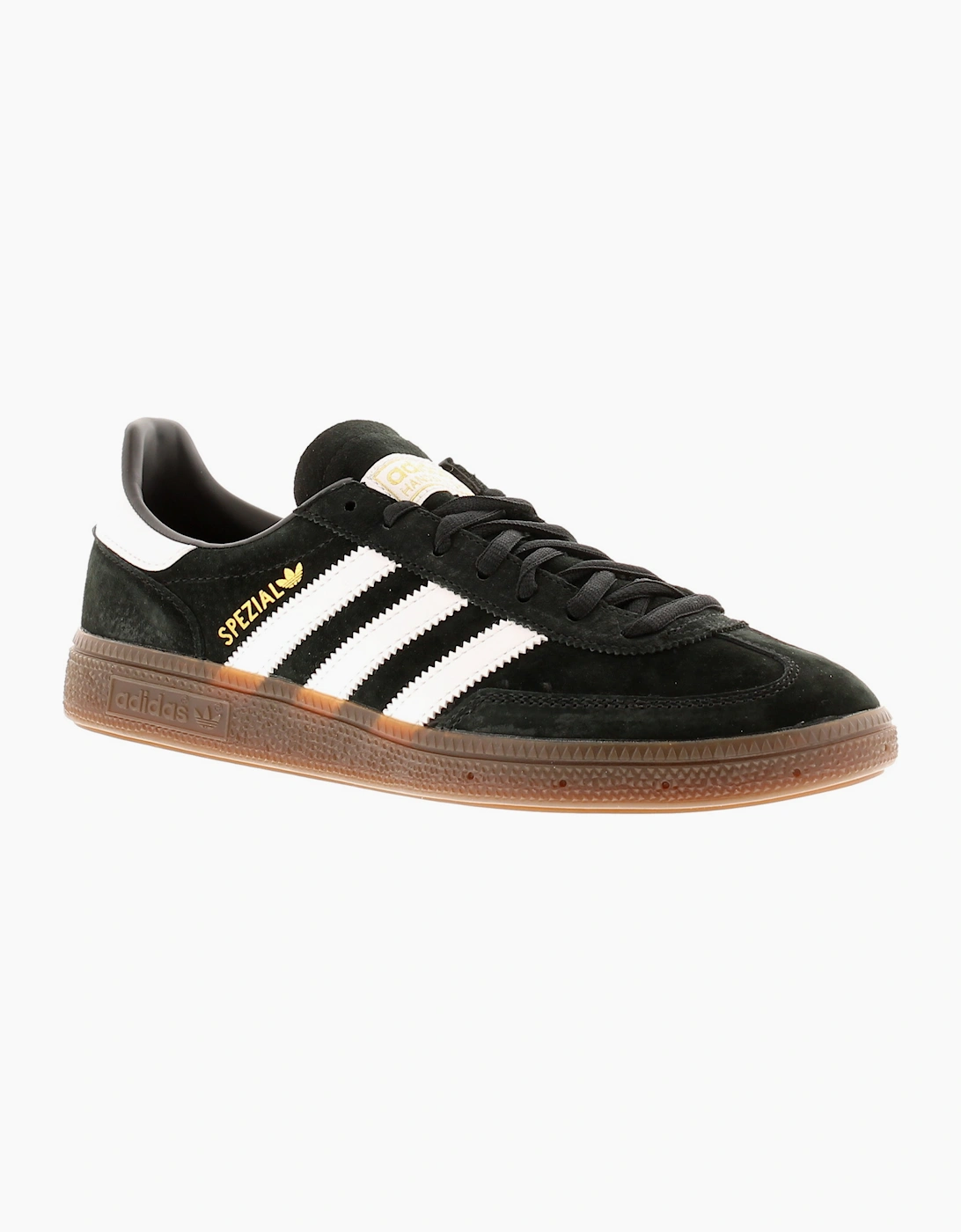 Men's Adidas Originals Mens Trainers Handball Spezial Leather Lace Up black UK Size - Size: 9.5