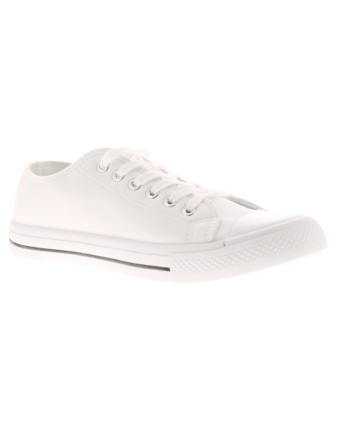 Women's Apache Womens Canvas Pumps Boo Lace Up white UK Size - Size: 6