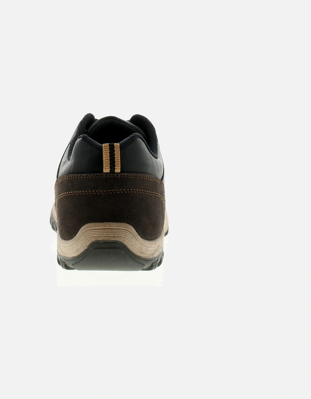 Mens Walking Shoes Trainers Accent Lace Up brown UK Size
