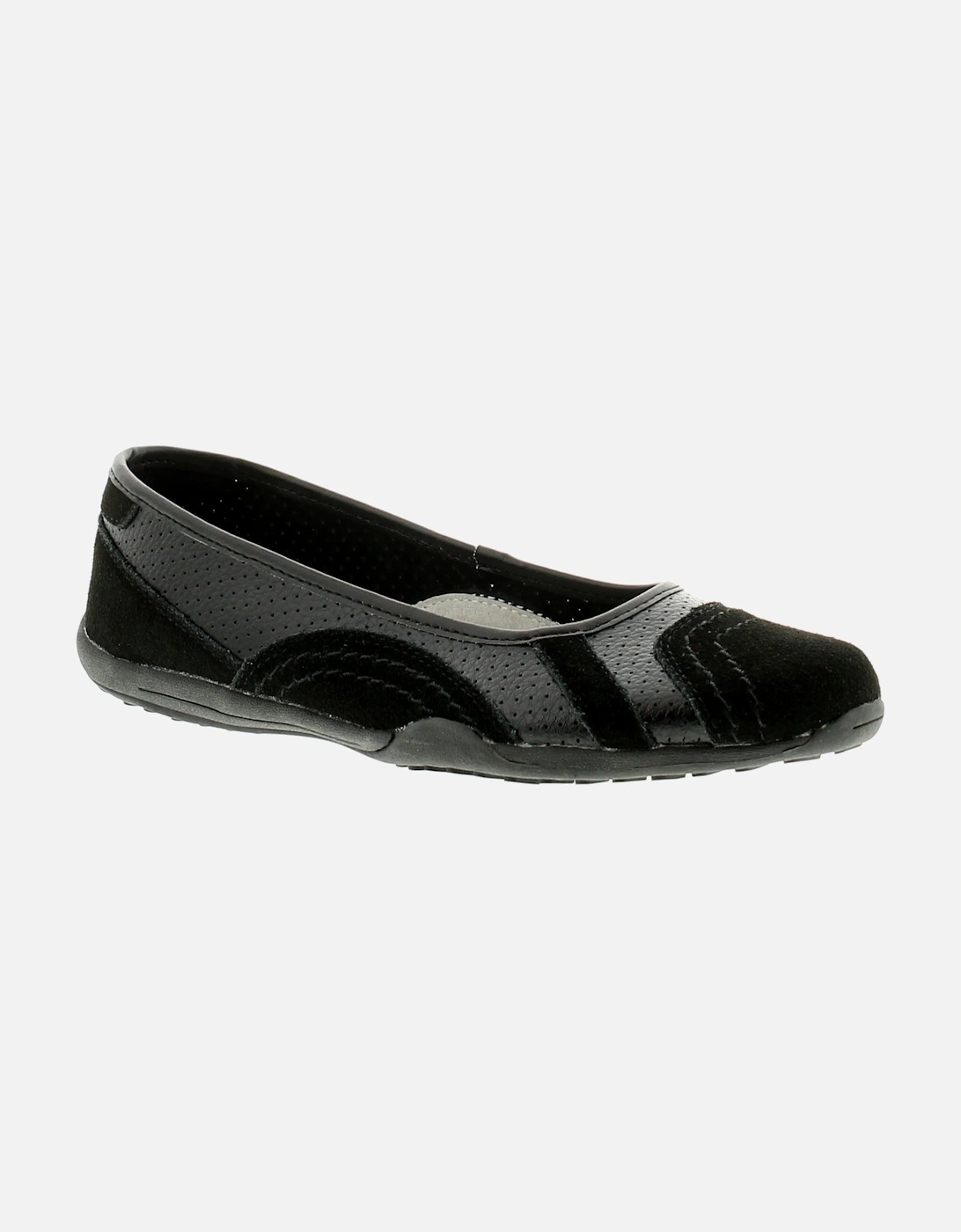 Womens Flat Shoes Jackie Leather Slip On black UK Size, 6 of 5
