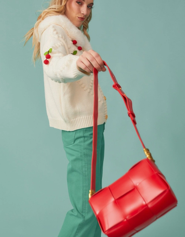 Red Grape Skin Vegan Leather Bag