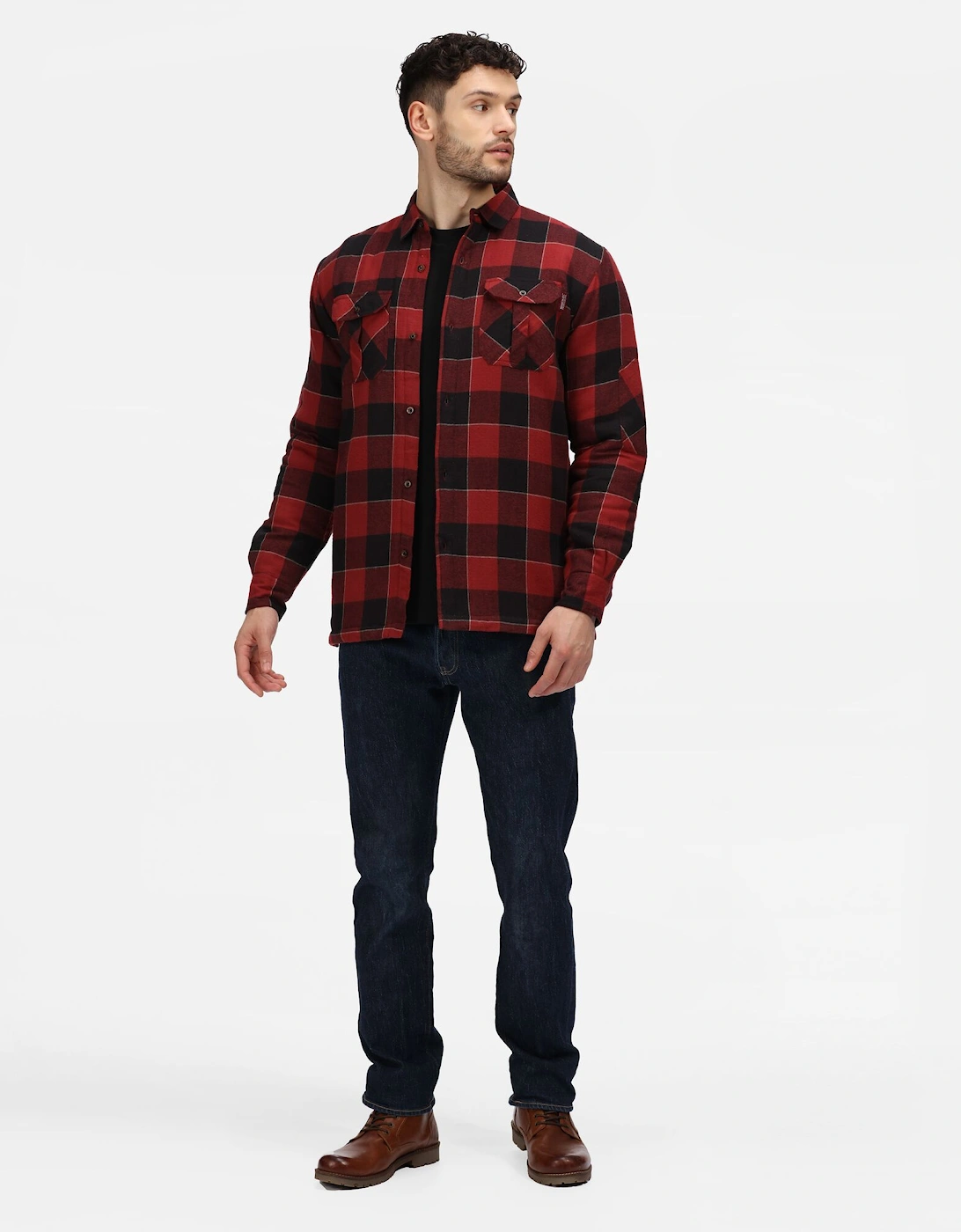Professional Mens Checked Padded Shirt