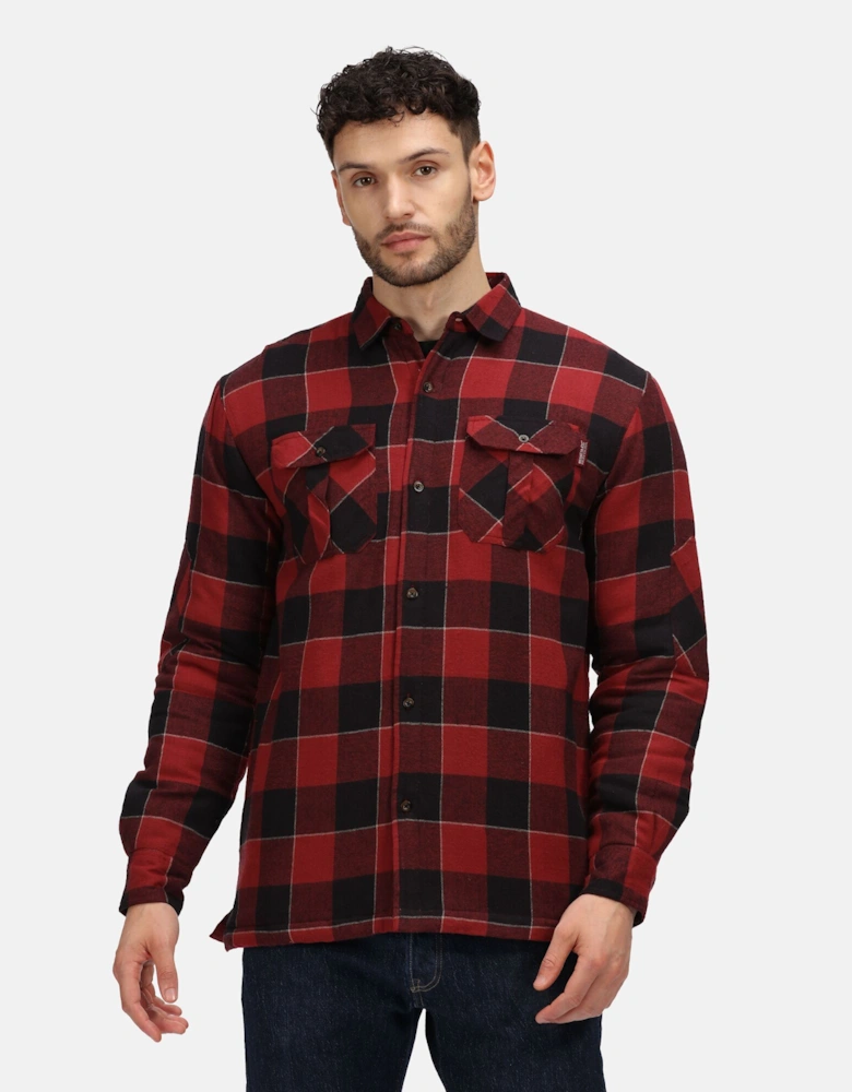 Professional Mens Checked Padded Shirt