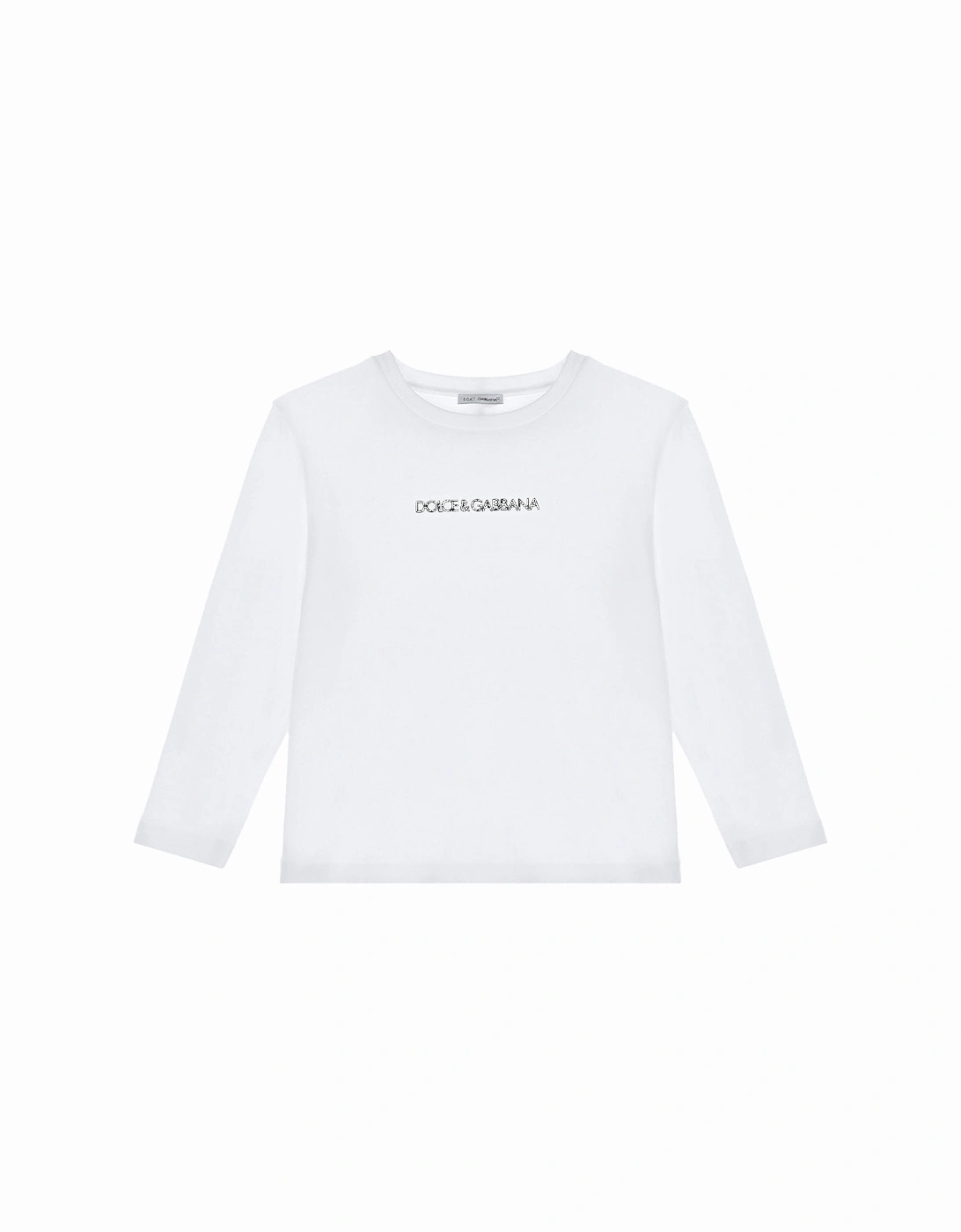 Unisex Kids Cotton Logo T-Shirt White, 3 of 2