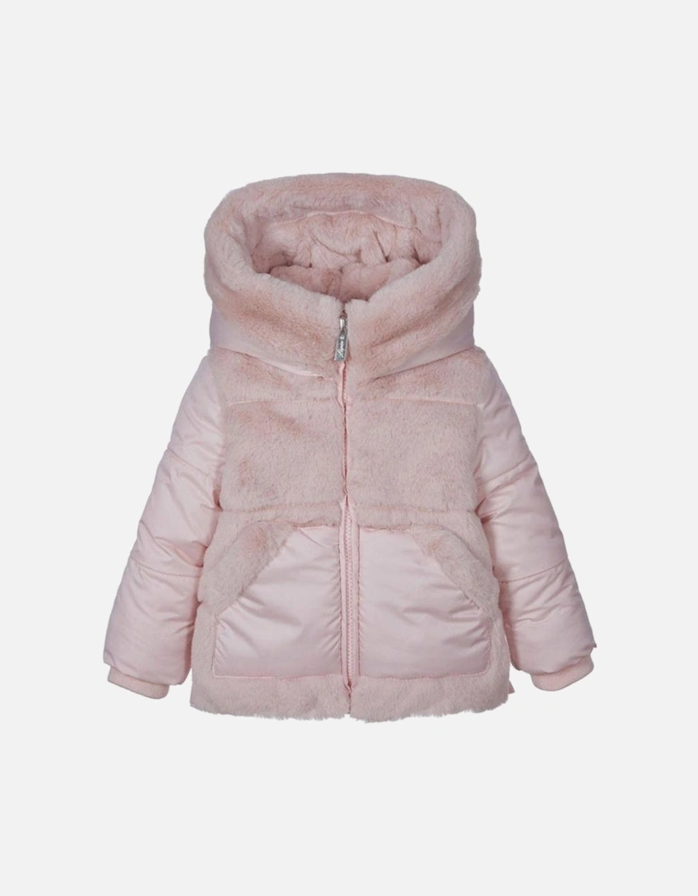 Girls Pink Fur Jacket