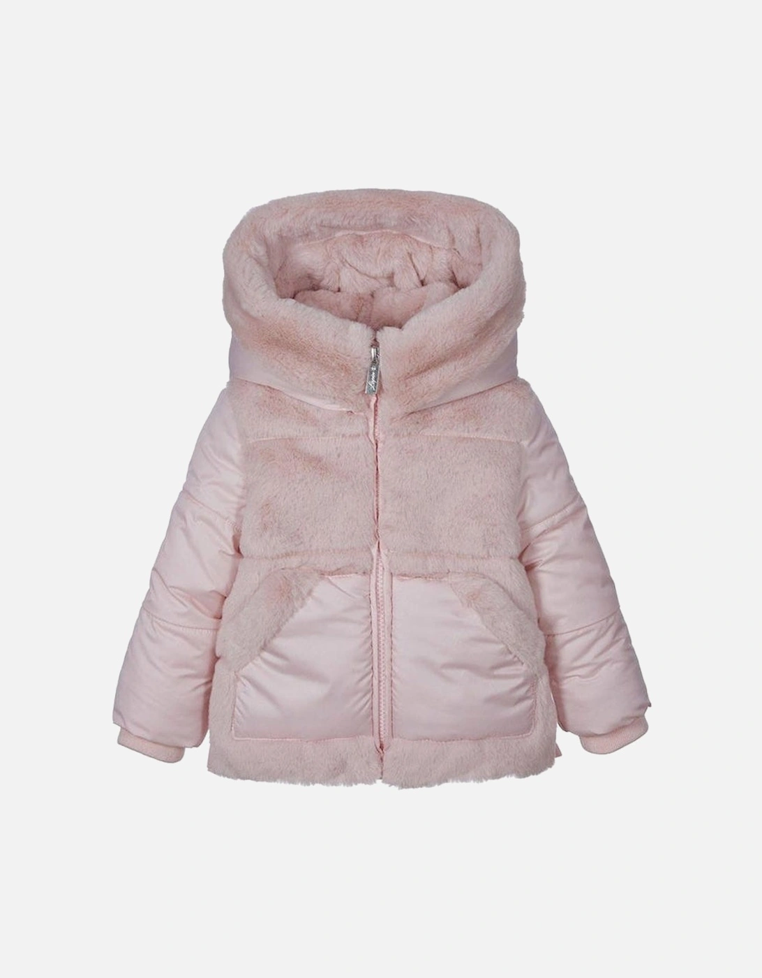 Girls Pink Fur Jacket, 3 of 2