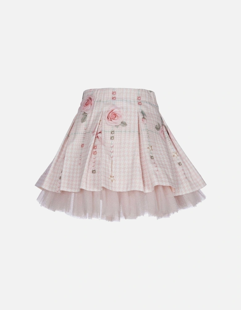 Girls Pink Jewel Skirt