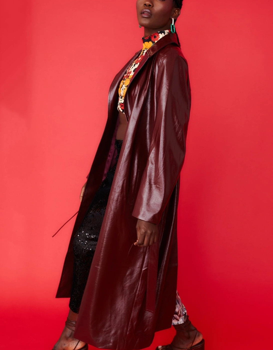 Red Oversized Trench Coat, 6 of 5