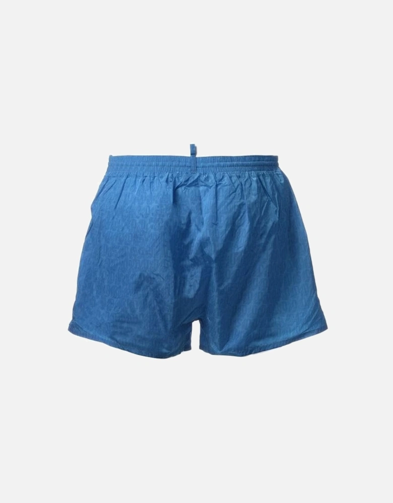 Allover D2 Logo Blue Swim Shorts