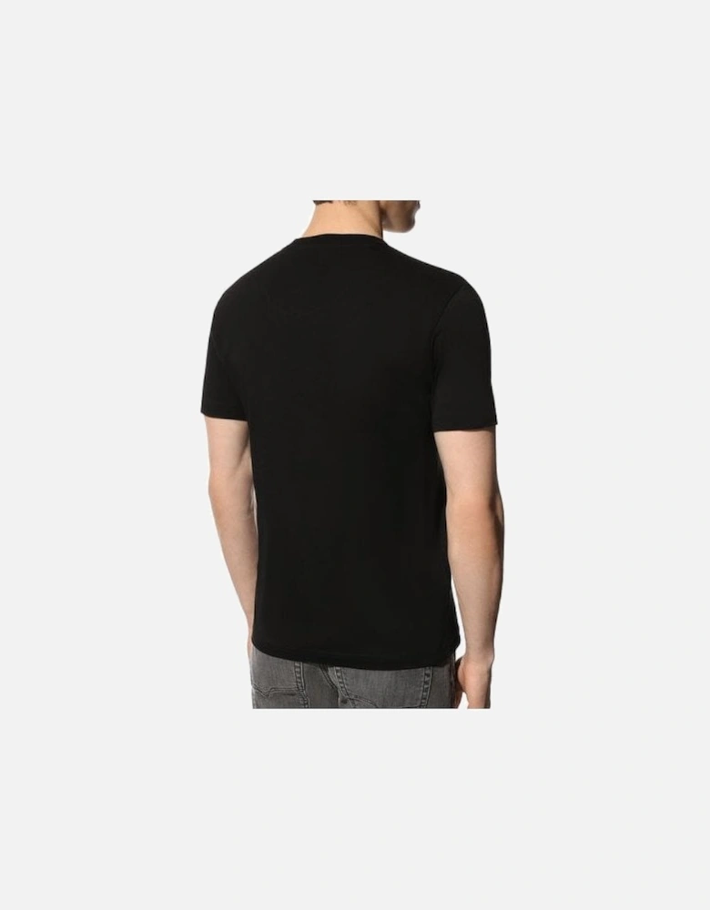 T-Diegor-D Embroidered Centre Logo Cotton Black T-Shirt
