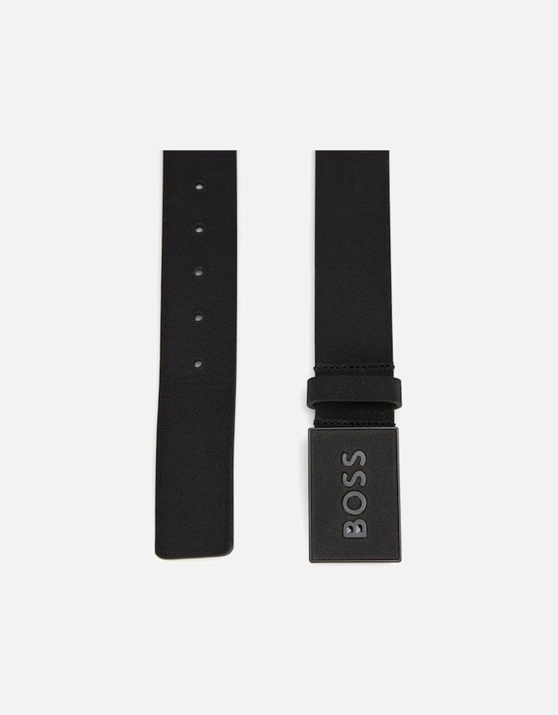 Boss Icon Leather Triple Black Belt