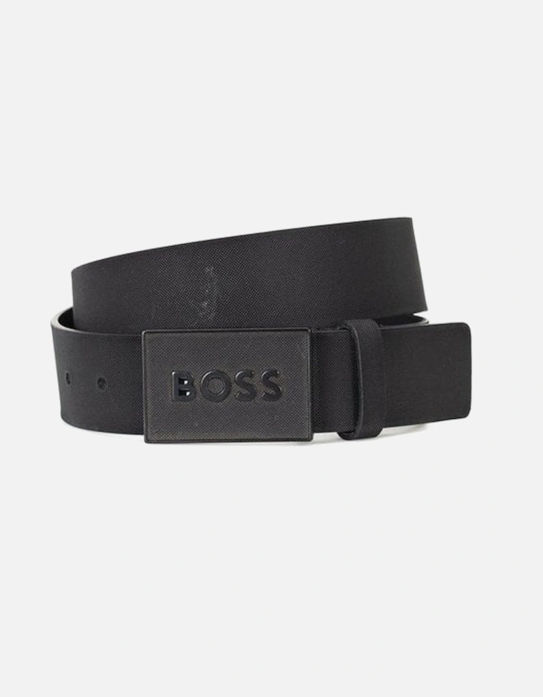 Boss Icon Leather Triple Black Belt