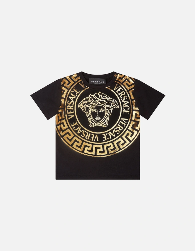 Baby Boys Medusa Print T-Shirt Black
