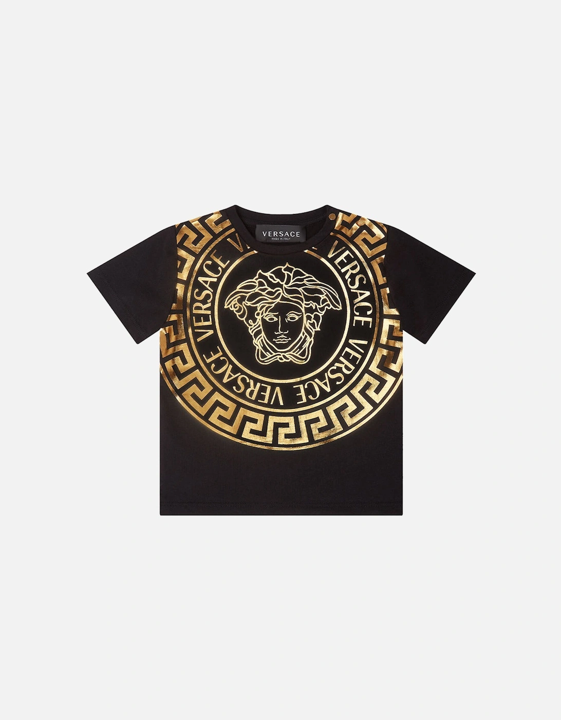 Baby Boys Medusa Print T-Shirt Black, 4 of 3