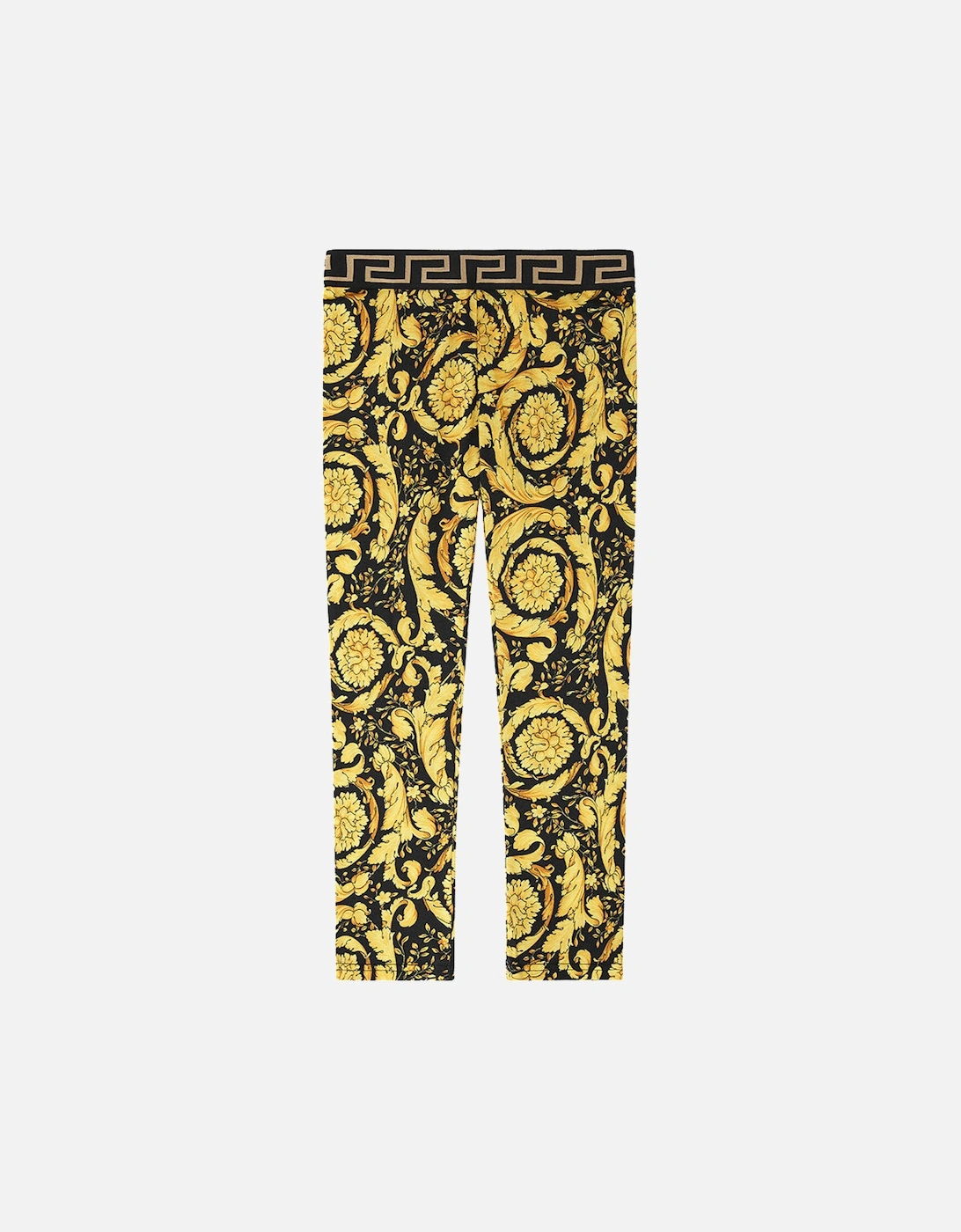 Girls Baroque Print Leggings Black, 4 of 3