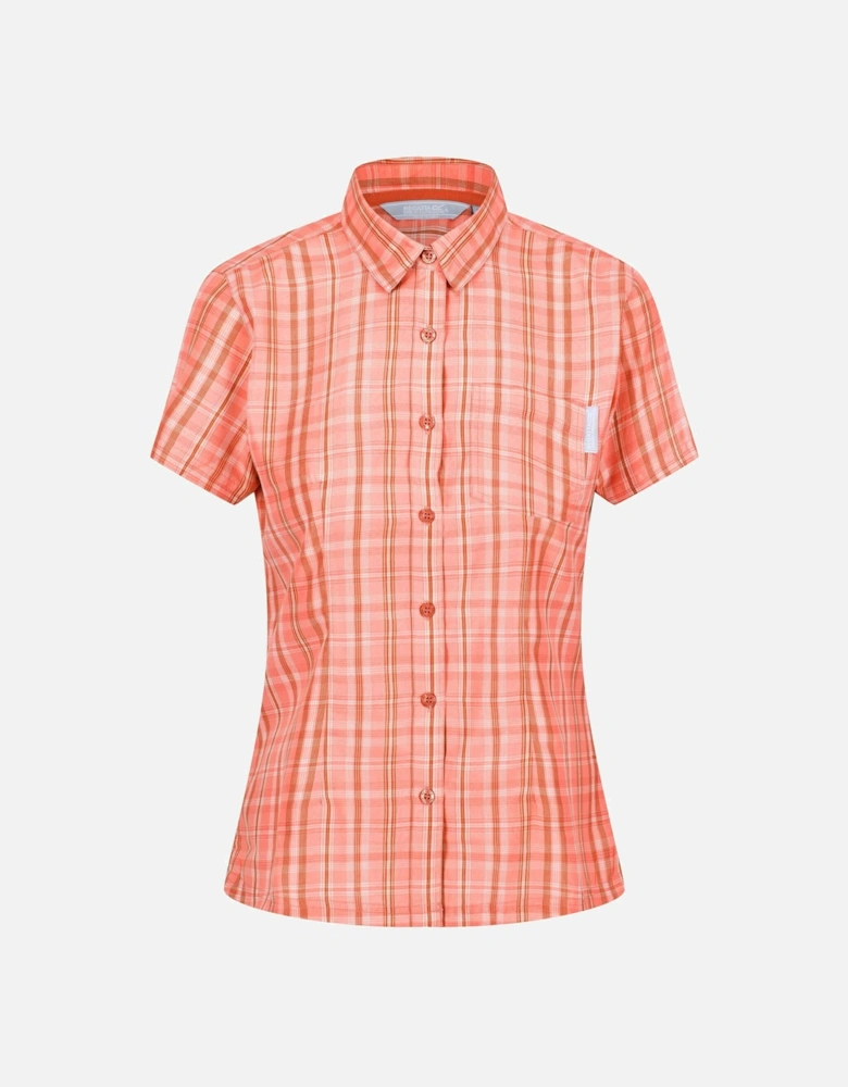 Womens/Ladies Mindano VI Checked Short-Sleeved Shirt