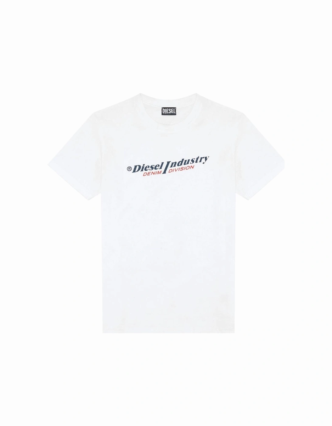 T-DIEGOR-IND Suede Logo White T-Shirt, 4 of 3
