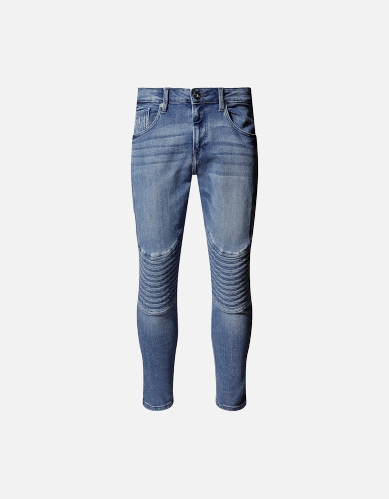 Moriarty TANA 802 Slim Fit Biker Jeans | Light Blue Wash