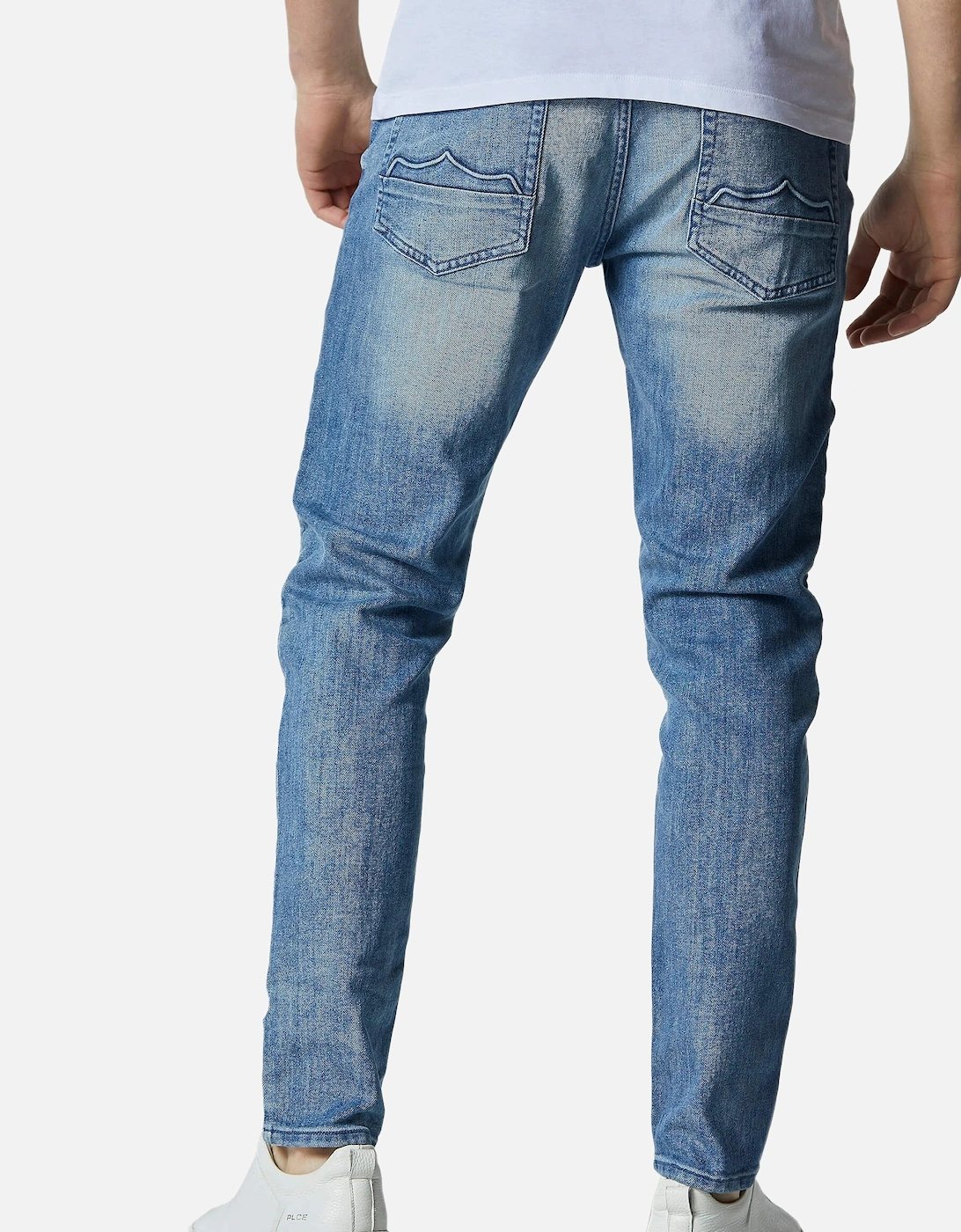 Moriarty TANA 802 Slim Fit Biker Jeans | Light Blue Wash