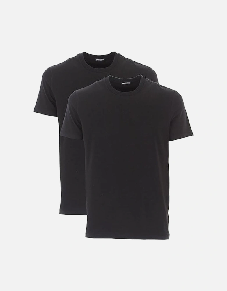 Twin 2 Pack Simple Black T-Shirts