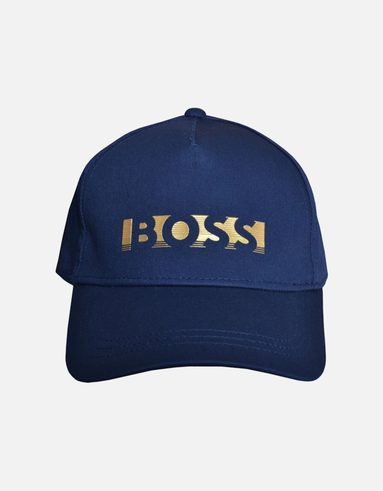 Boy's Navy Cap With Gold Logo