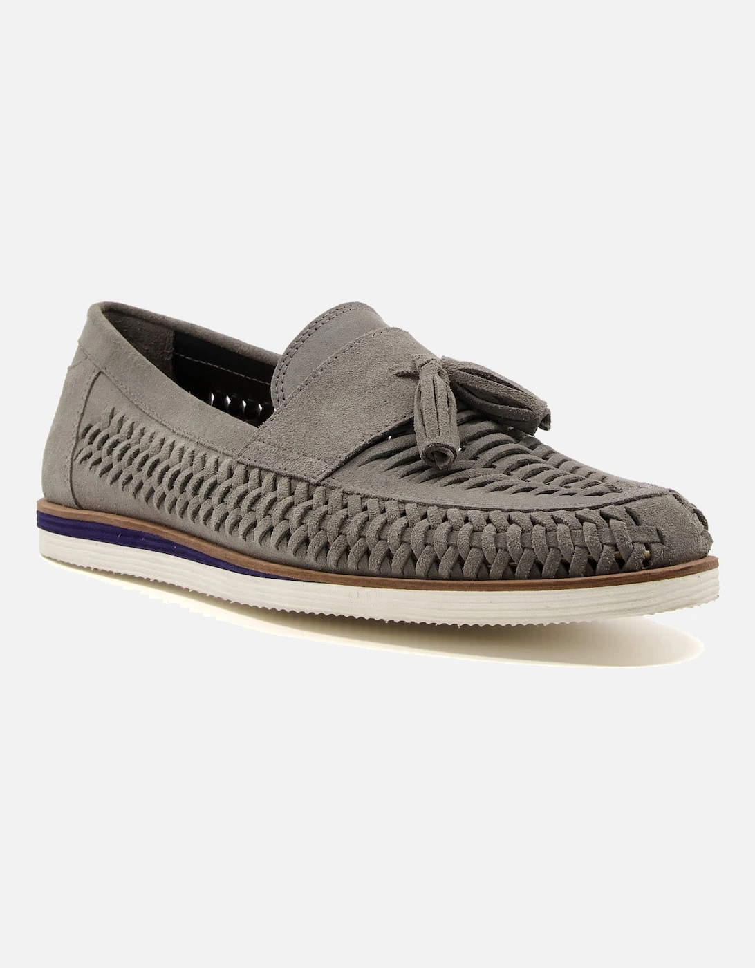 Mens Buckey - Woven Suede Loafers, 4 of 3