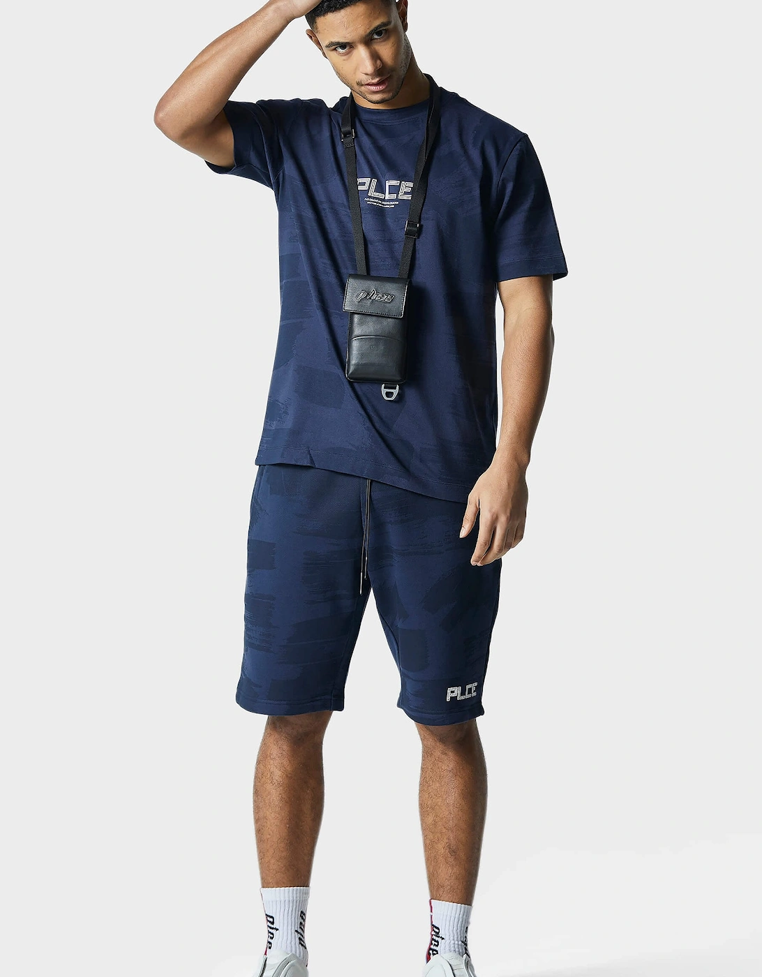 Calla Men's Cotton Jog Shorts | Navy