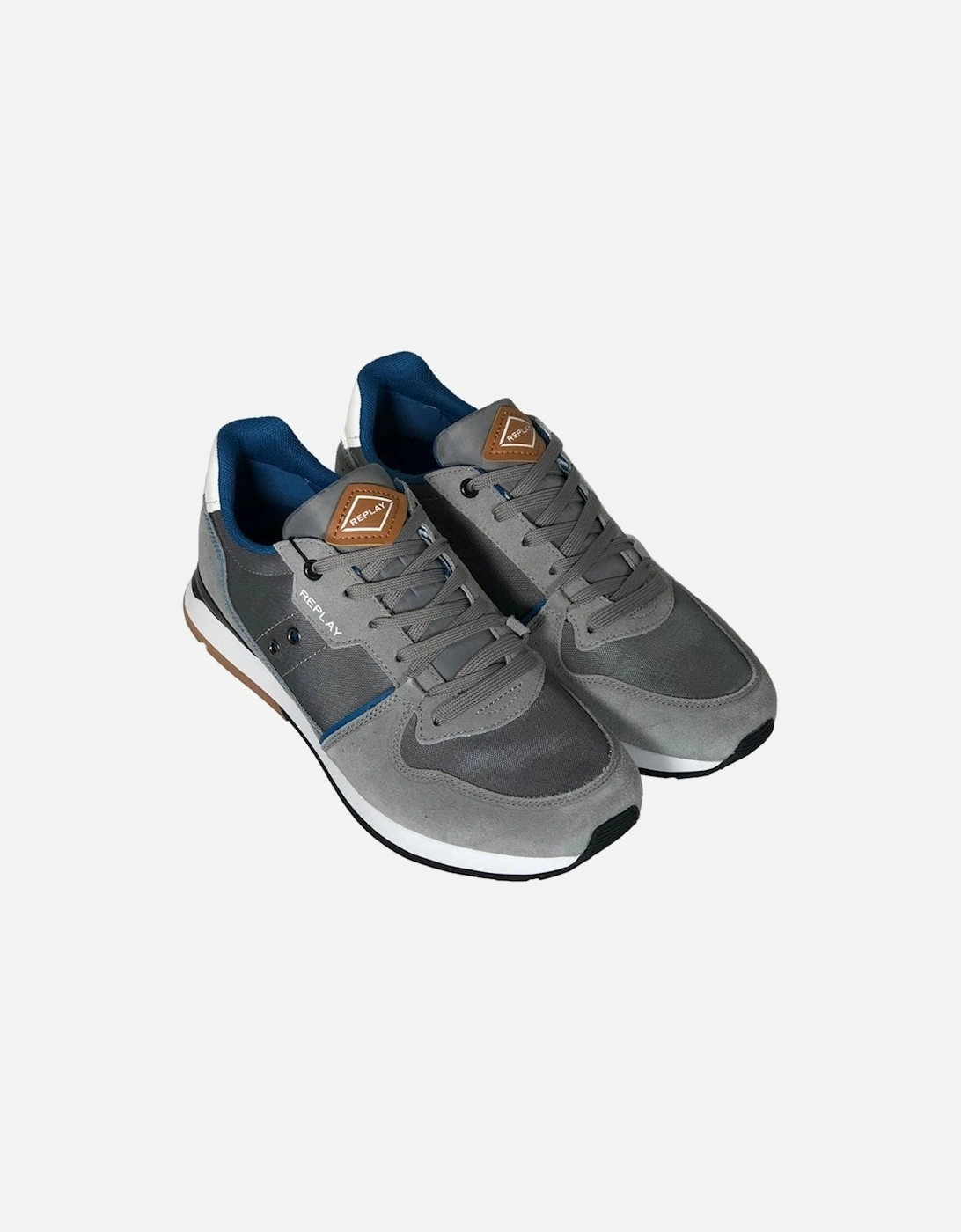 Mens Nylon Suede Sneaker Shoe 857 Grey