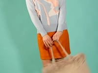 Pink and Blue Abstract Cashmere Sweater