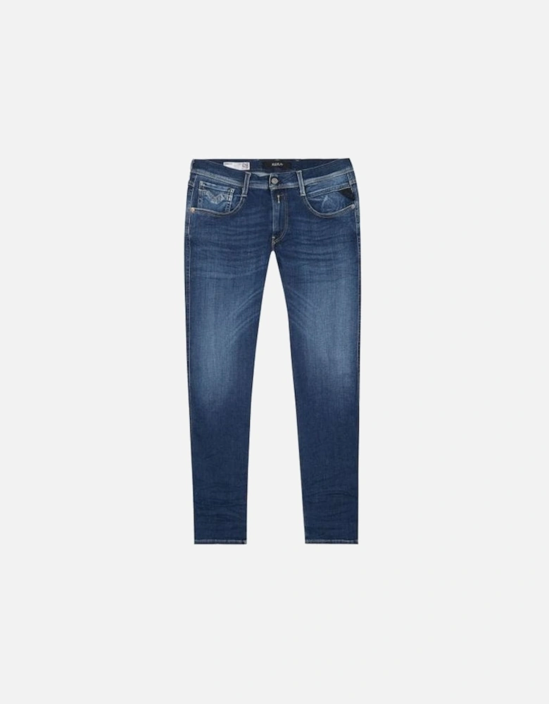 Anbass Hyperflex Stretch Blue Denim Slim Jeans