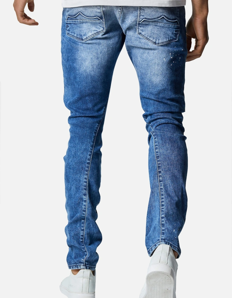 Hazard MOT 741 Engineered Fit Men's Jeans | Distressed Medium Wash